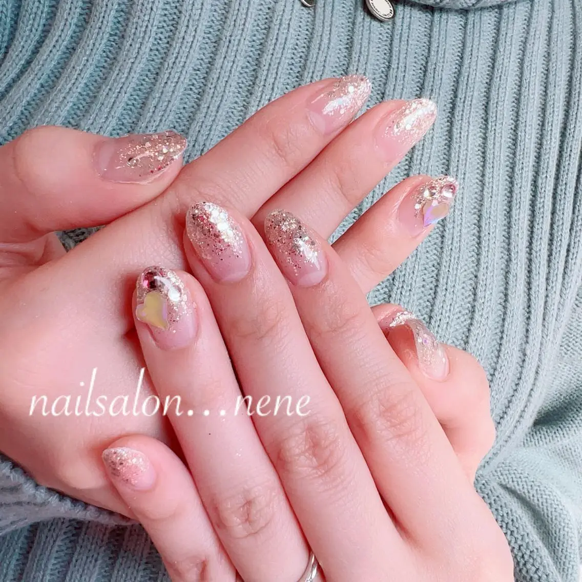 ネイル グラデーション ラメ(グリッター) ラメグラデーション nailsalon ...neneのネイルデザイン