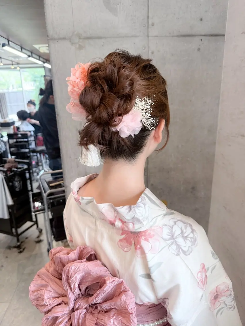 ヘアアレンジ 着付け はやしほのか｜ マンツーマン美容師のヘアスタイル
