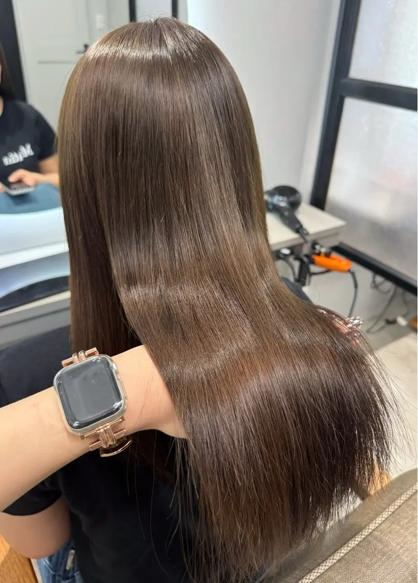 セミロング カラー カット ヘアカラー 縮毛矯正 トリートメント 縮毛矯正/透明感 カラー🏝️あんじゅのヘアスタイル