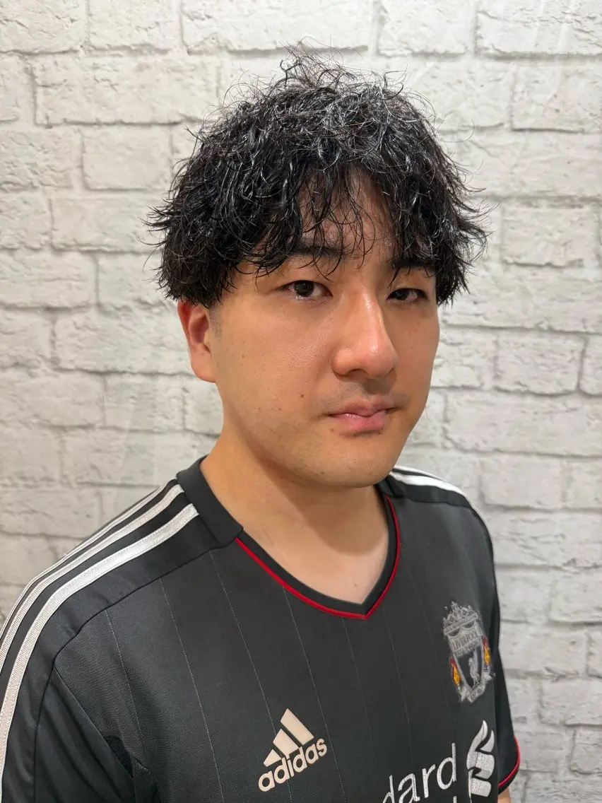 ショート パーマ カット 💈メンズカット 💈河野透和のヘアスタイル