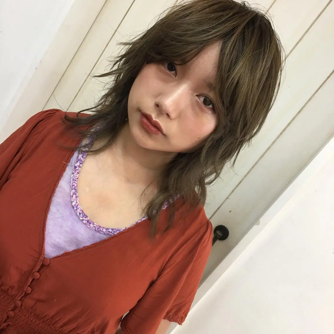 セミロング カラー 髪質改善 RYOのヘアスタイル
