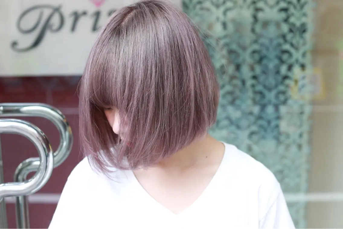 ミディアム カラー ブリーチ トップスタイリスト 小澤純一のヘアスタイル