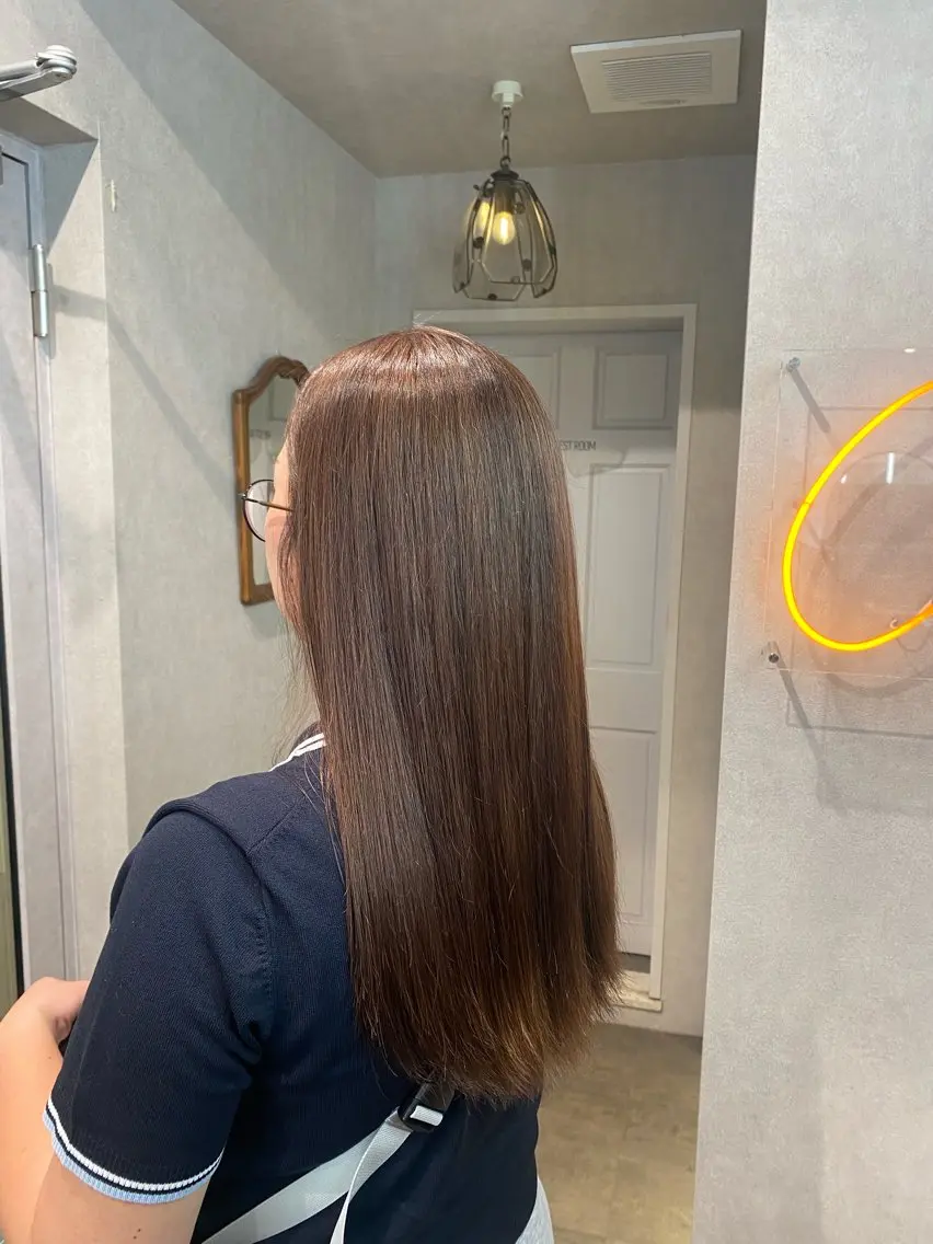 ロング ヘアカラー 透明感カラー🫧🎀 まりなのマツエク・マツパデザイン