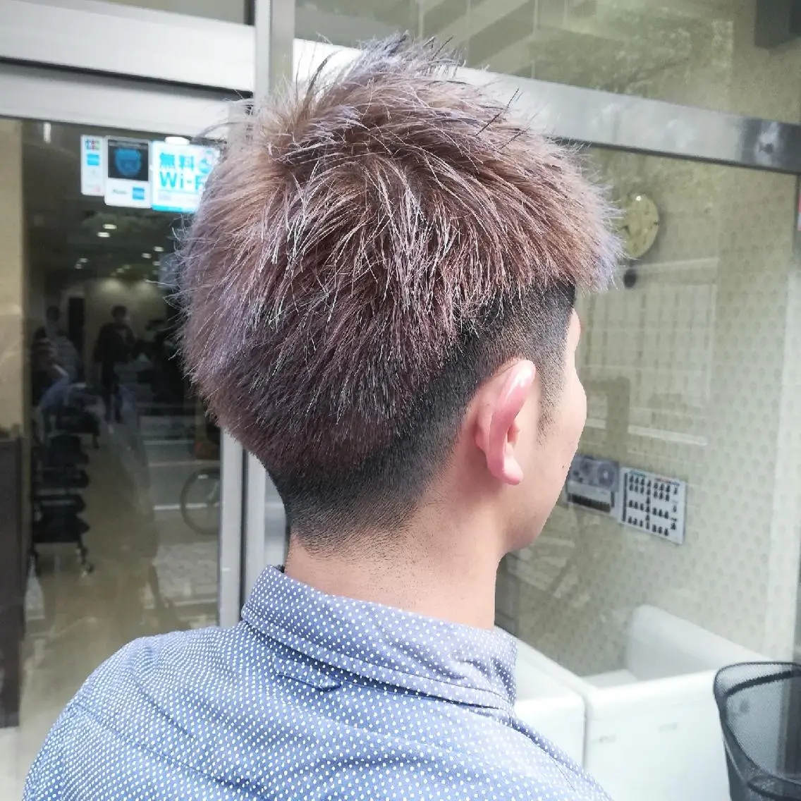 ショート メンズ カラー カット 縮毛矯正 トリートメント sato shoheiのヘアスタイル
