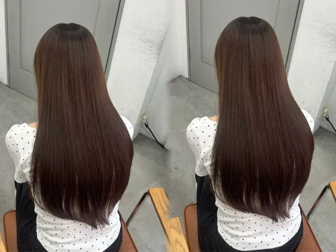 ロング カラー ヘアカラー トリートメント 髪質改善✖️艶カラー /sakura🎀✨のヘアスタイル
