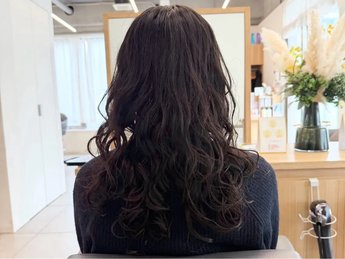 ロング パーマ カット パーマ Himeka🌷 パーマモデル様募集中のヘアスタイル