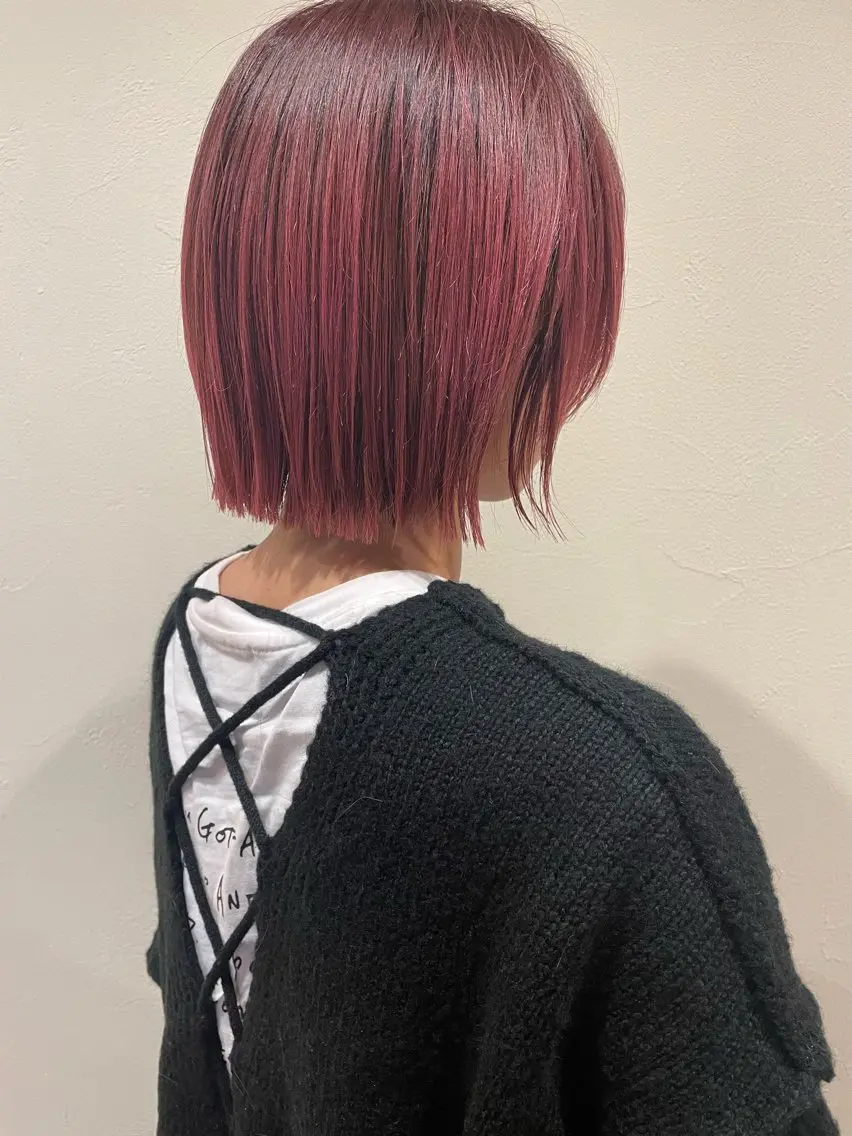 ミディアム カラー パーマ ヘアアレンジ ちひろ /似合わせカラーのヘアスタイル