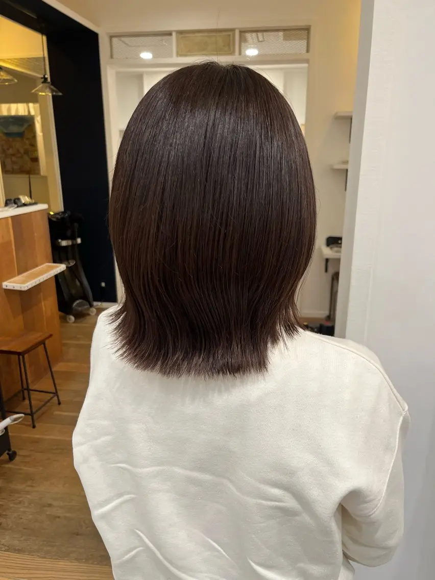 ミディアム トリートメント カット ヘアカラー トリートメント 無料カットモデル‪✨ ✂️Nanami🌷のヘアスタイル