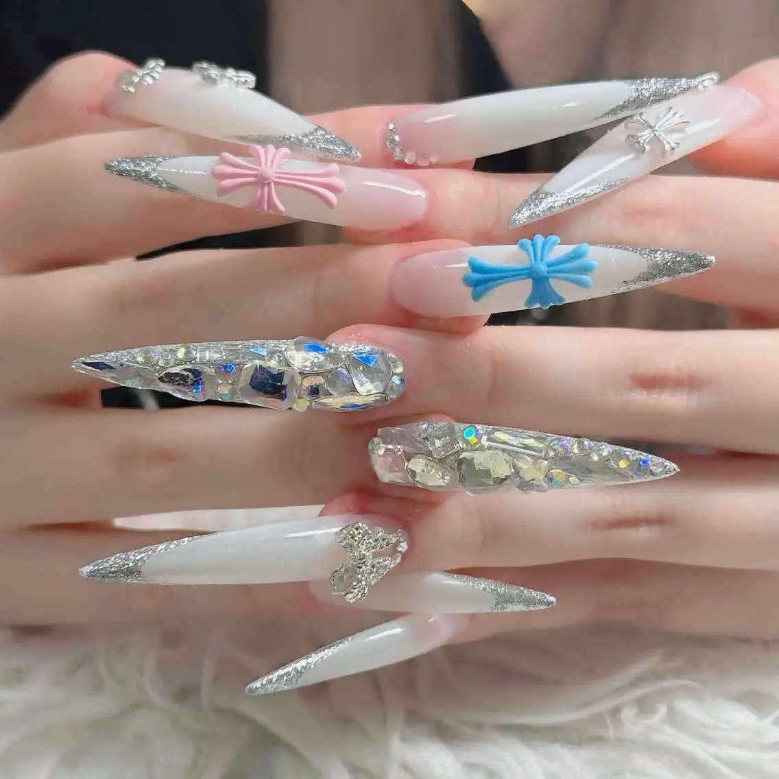 ネイル フットネイル フレンチネイル グラデーション 韓国ネイル ロングネイル ハンドネイル Hani Nail Salonのネイルデザイン