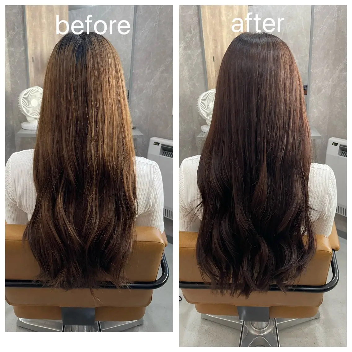カラー ブラウンカラー ヘアカラー Maison Toi 山﨑 麻生のヘアスタイル