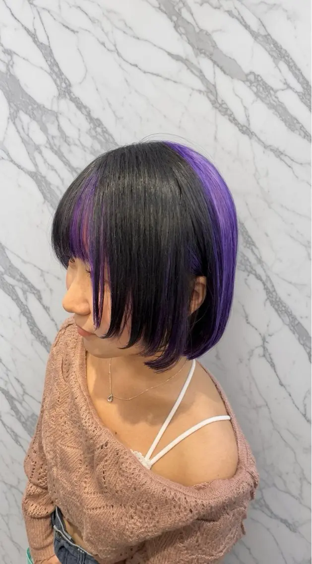 ミディアム カラー カット ヘアカラー トリートメント 渋谷/ハイトーン 西澤 ジュンヤのヘアスタイル