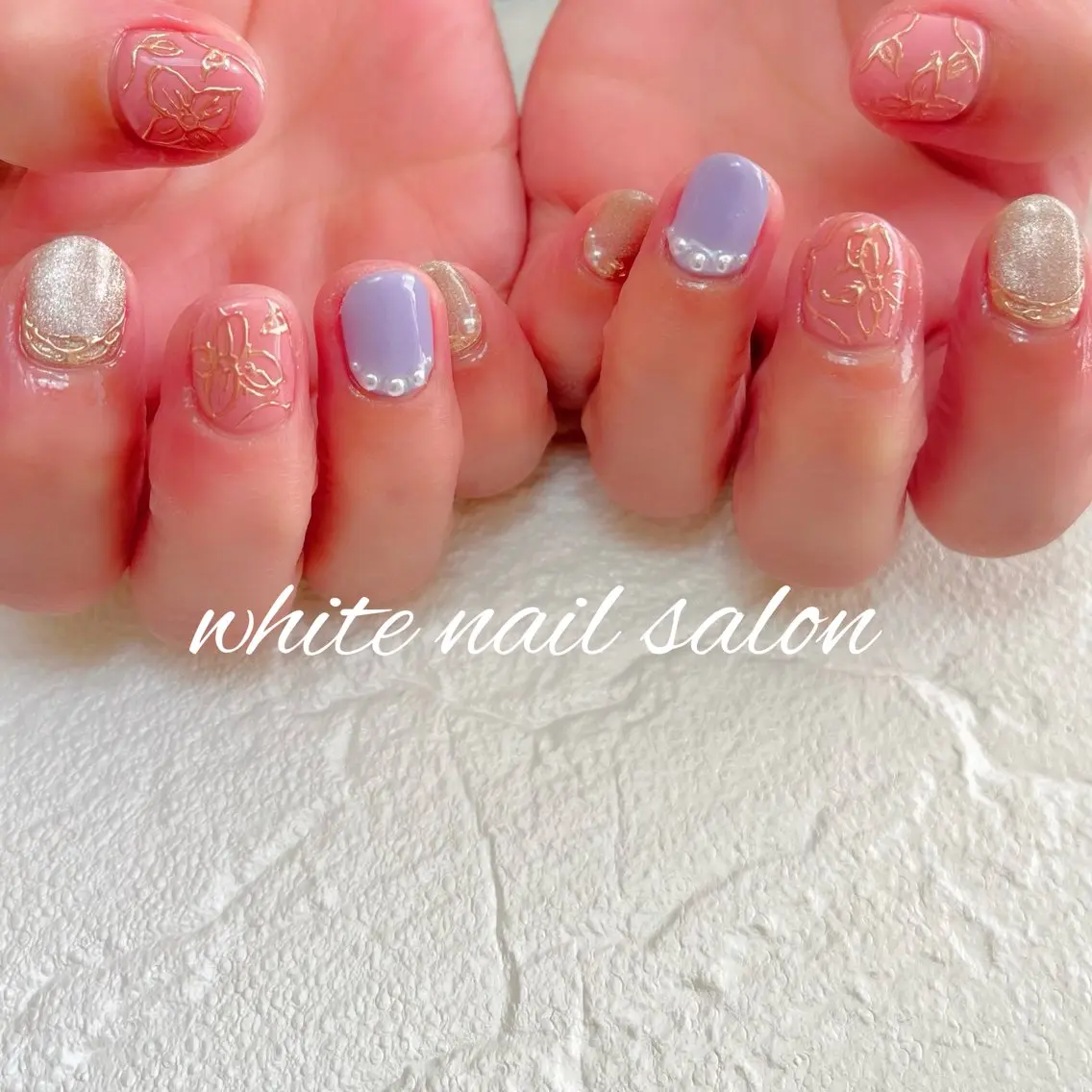 ネイル ラメ(グリッター) ハンドネイル white nail salonのネイルデザイン