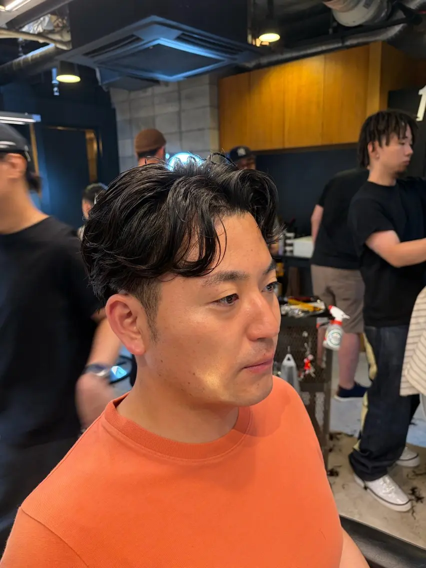パーマ メンズ 坂野 徹のヘアスタイル
