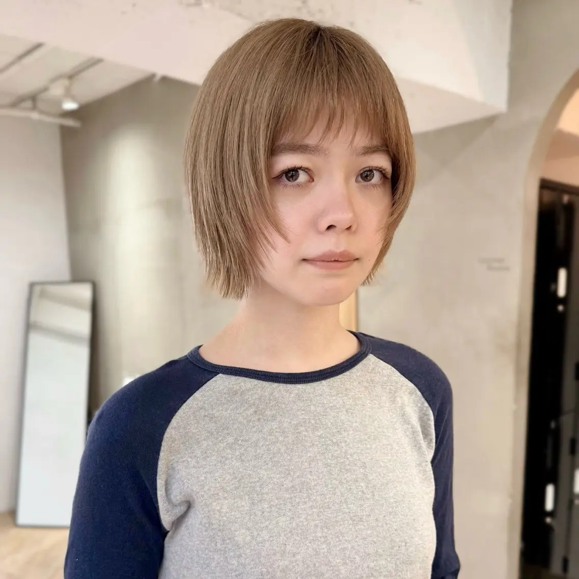 ミディアム カラー ボブレイヤー ボブ 顔まわりレイヤー レイヤーカット カット ヘアカラー トリートメント ボブ/レイヤー 🌟梅田盛一🌟のヘアスタイル