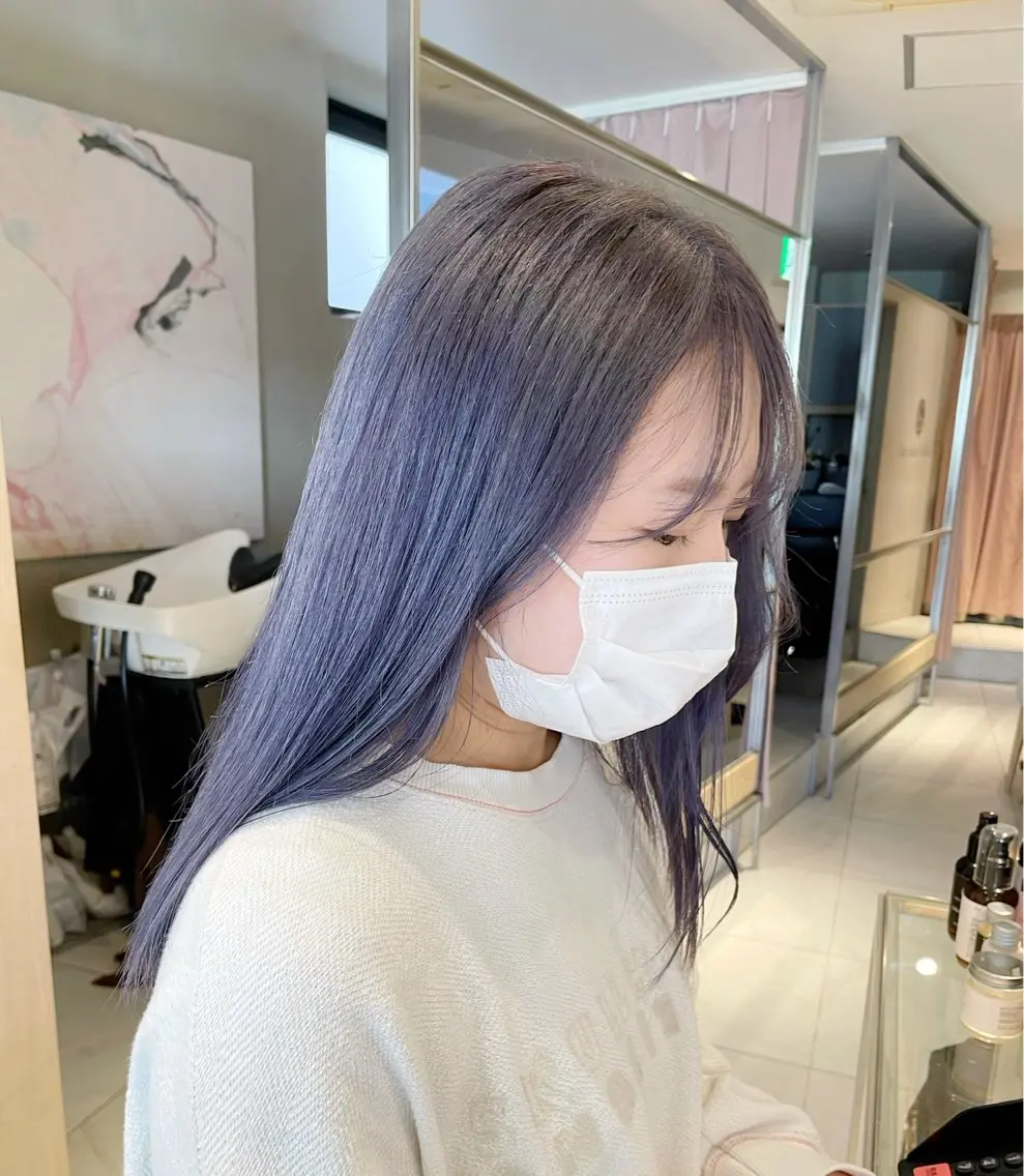 セミロング カラー ヘアアレンジ ヘアカラー トリートメント ヘアセット 艶髪/レイヤーカット 🐣misakiのヘアスタイル