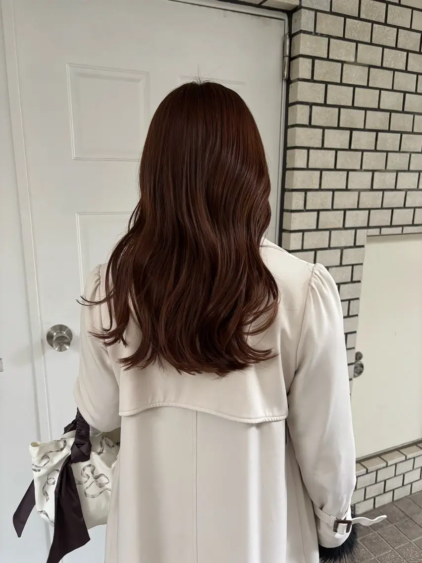 ロング カラー カット ヘアカラー トリートメント 縮毛矯正ボブ&顔まわ レイヤー♡TOMOEのヘアスタイル