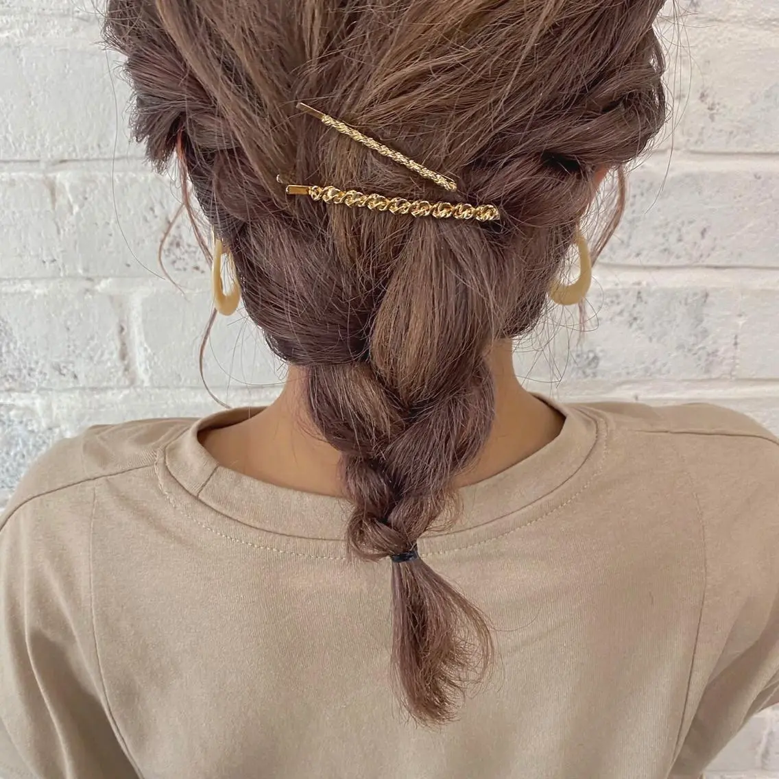 ミディアム カラー ヘアアレンジ ベージュカラー ラベンダーカラー ラベンダーベージュ 三つ編み 簡単アレンジ ✨👑お洒落ショート ❣️村上せいな✨のヘアスタイル