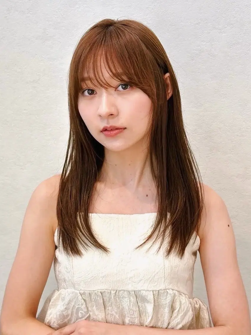 ミディアム カラー パーマ kazuki【顔周り ×レイヤーカット】のヘアスタイル