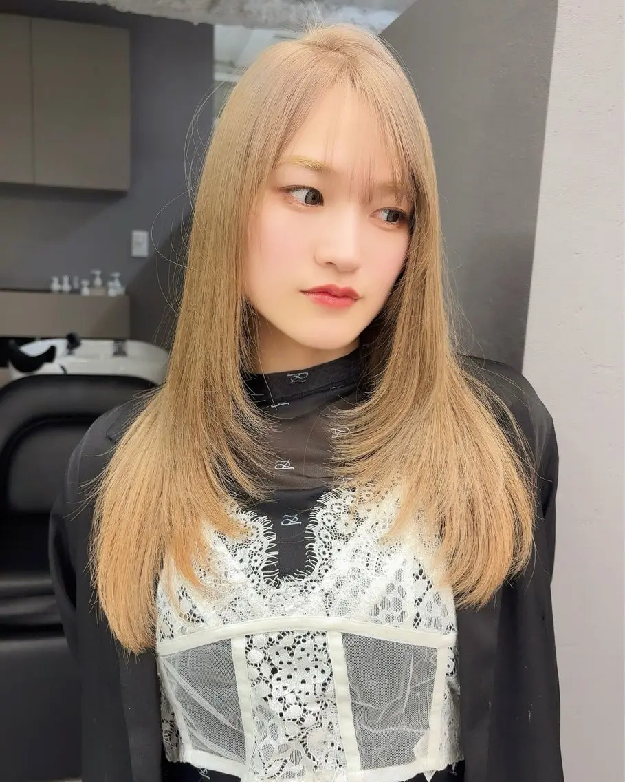 ロング ヘアカラー ムラ修正ブリーチ 山田眞之介のヘアスタイル