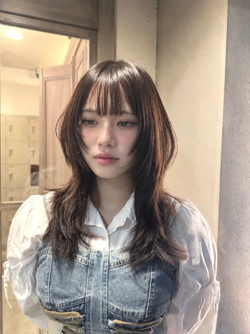 ロング カラー レイヤーカット カット ヘアカラー トリートメント 山本 望華のヘアスタイル
