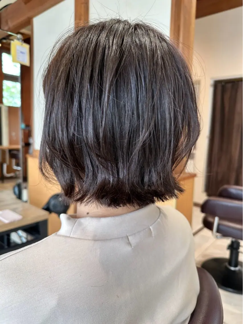 レディースカットのみ。グラデーションボブ。の写真
