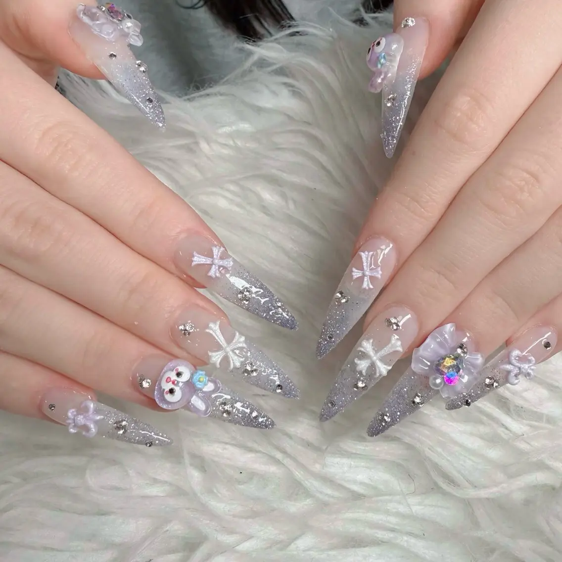 ネイル フットネイル フレンチネイル グラデーション 韓国ネイル ロングネイル ハンドネイル Hani Nail Salonのネイルデザイン