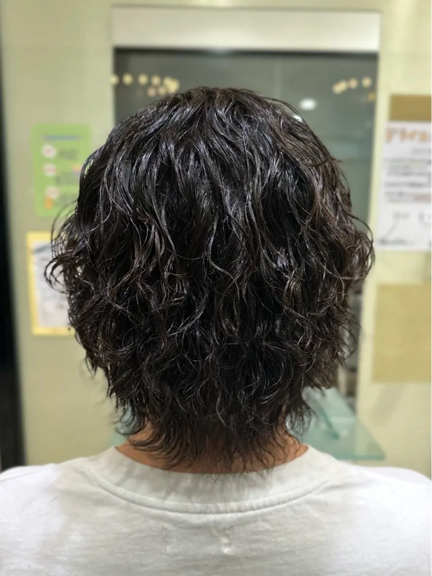 ショート パーマ メンズ カット パーマ 井上 武輝のヘアスタイル