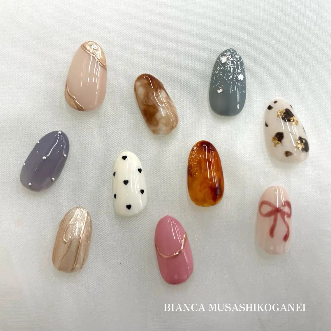 ネイル アートネイル ハンドネイル Bianca🫧 SHIMIZU🩰のネイルデザイン