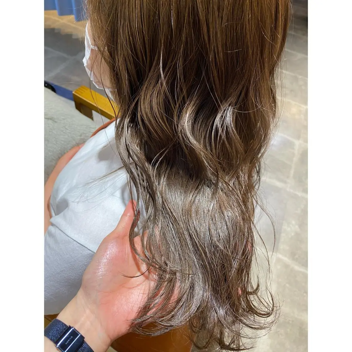 カラー アッシュ ベージュカラー 🩵盛れる顔周り/ 艶カラーemi🩵のヘアスタイル