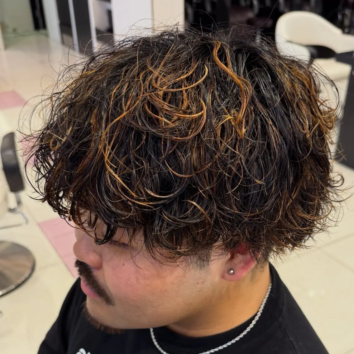 パーマ メンズ 山本 傑のヘアスタイル