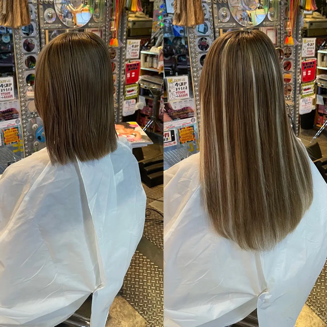ショート カラー ヘアアレンジ 編み込みエクステ シールエクステ ハイトーンカラー メッシュ エクステ 🌈派手髪エクステ ブレイズ🌈ひろとのヘアスタイル