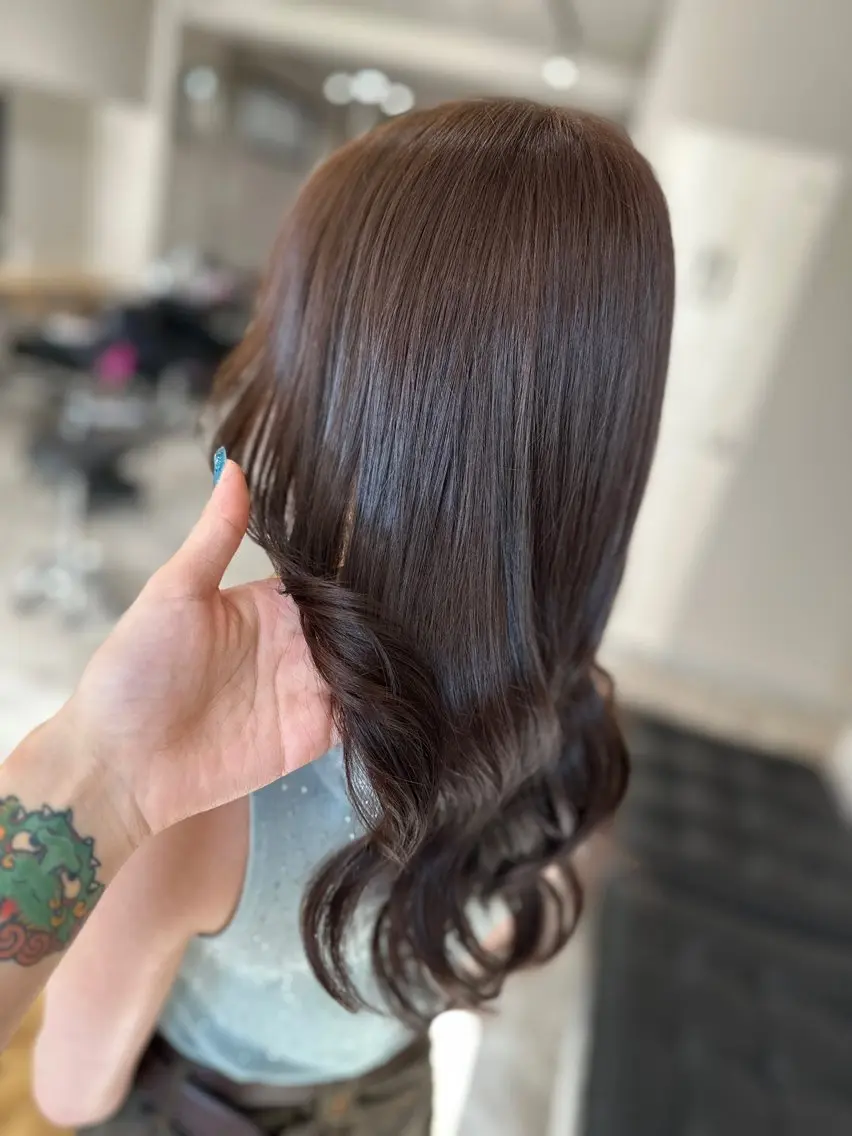セミロング ケアカラー レイヤーカット トリートメント 🫧 SHOKI🫧のヘアスタイル