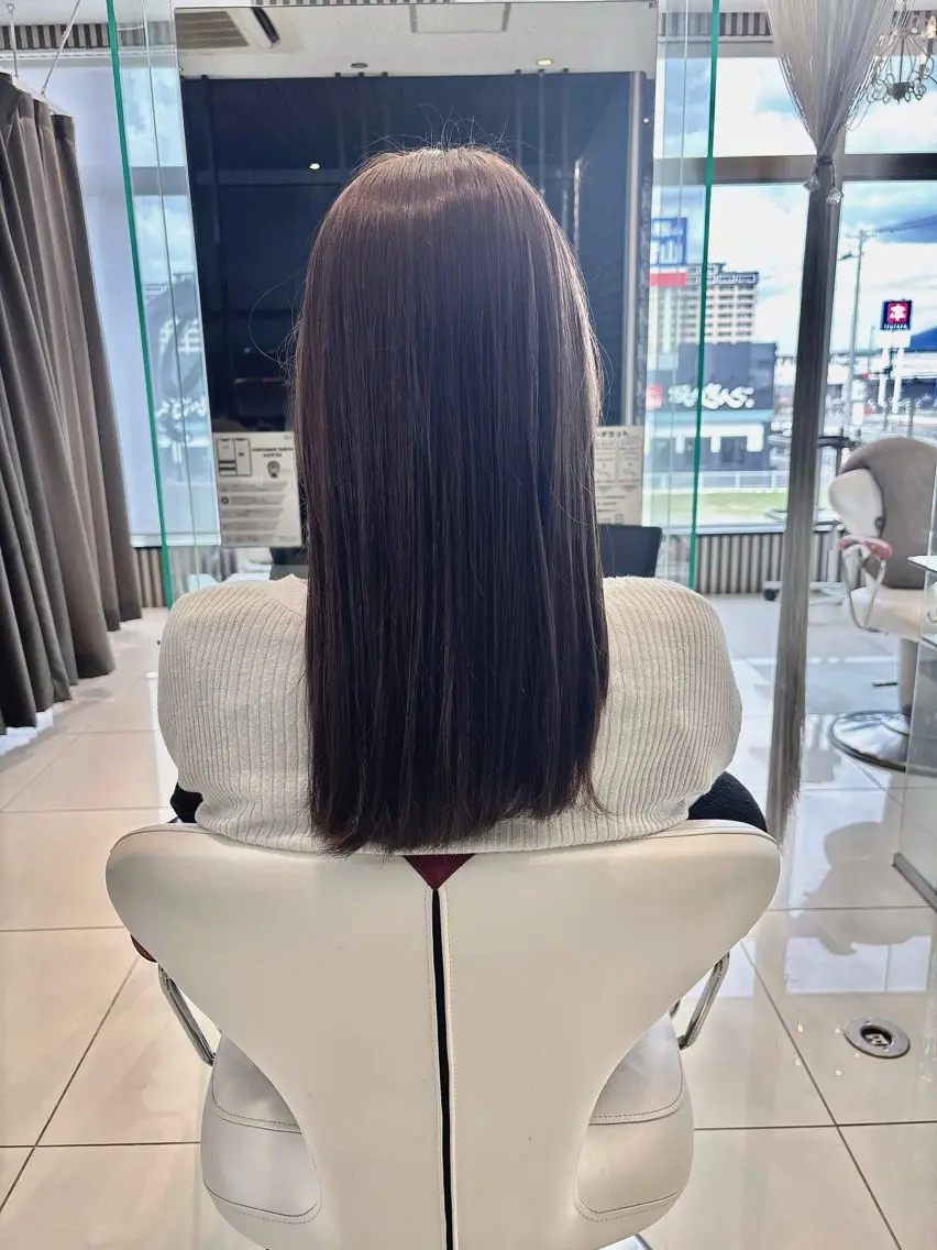 カラー ベージュカラー ブリーチ ダブルカラー ブリーチなしカラー 駒ケ嶺 梓のヘアスタイル