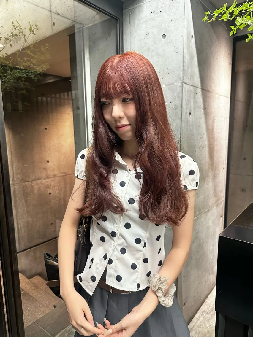 ロング カラー 西 美羽のヘアスタイル