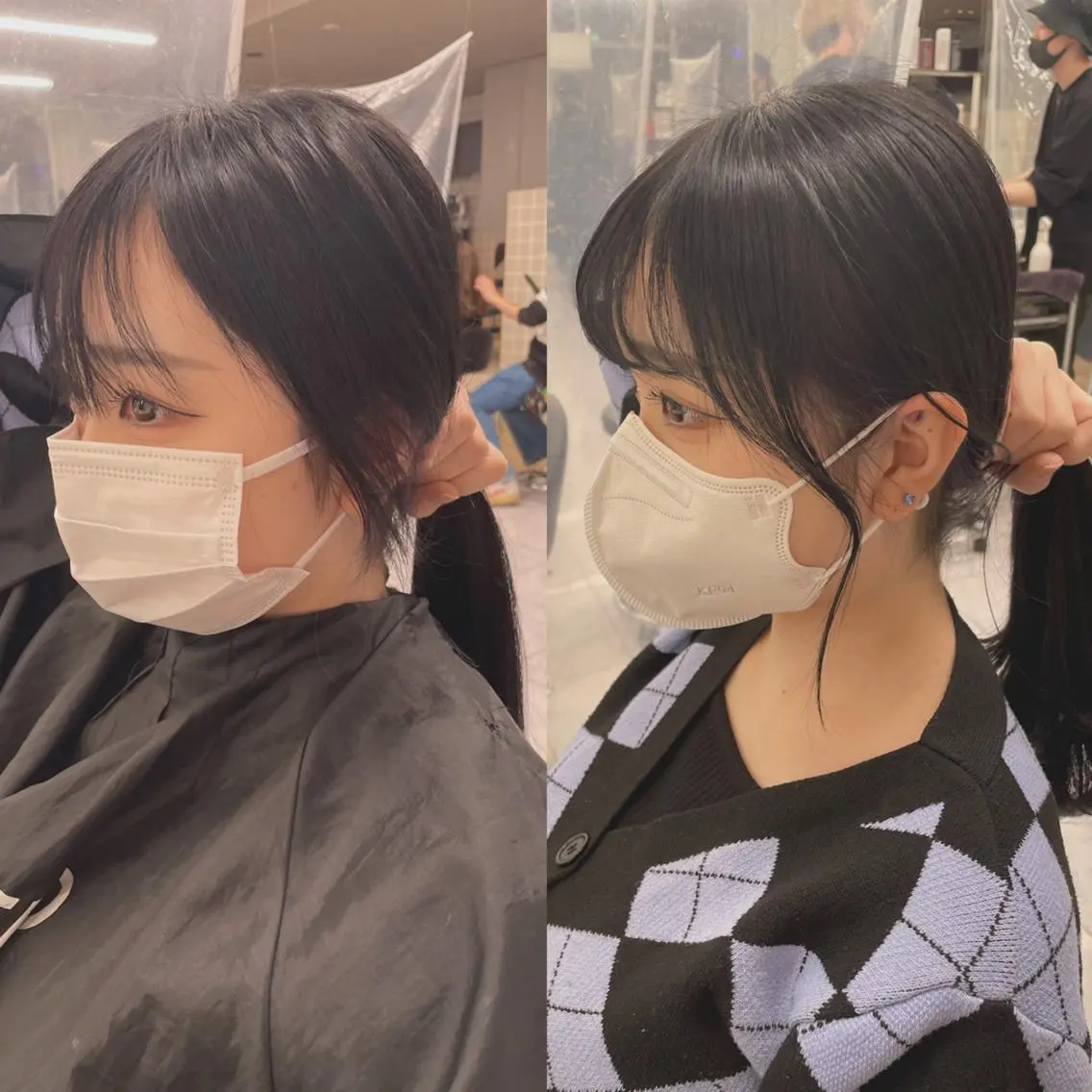 ロング カラー 顔周りカット ロング 抜け感レイヤー︴ ニュアンスカラーのヘアスタイル