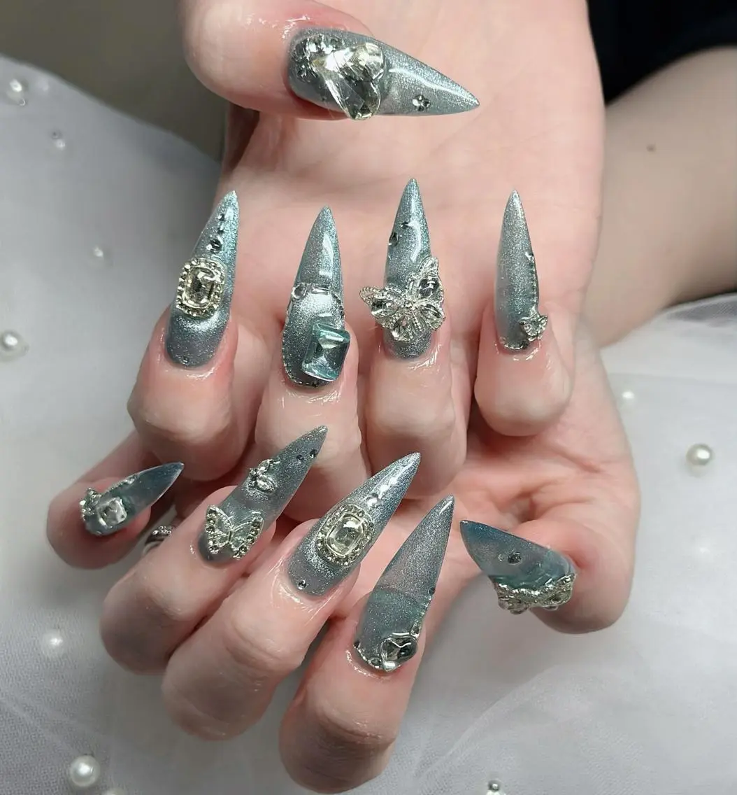 ネイル フレンチネイル ジェルネイル ハロウィン 韓国ネイル マグネットネイル ハンドネイル H.baby Nail Salonのネイルデザイン
