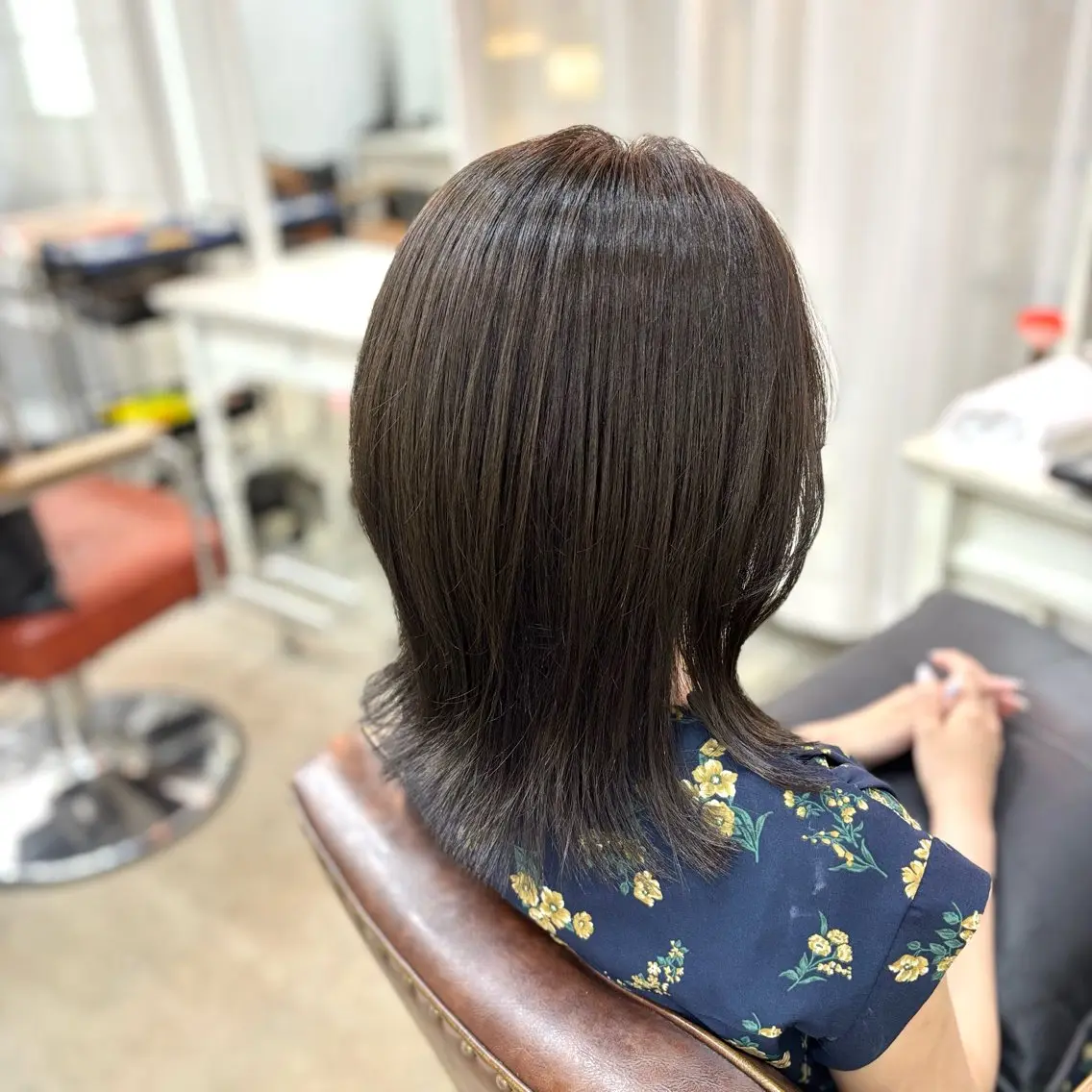 ミディアム カラー ベージュカラー オリーブベージュ ヘアカラー トリートメント 艶髪‎カラー🤍 RIKAのヘアスタイル