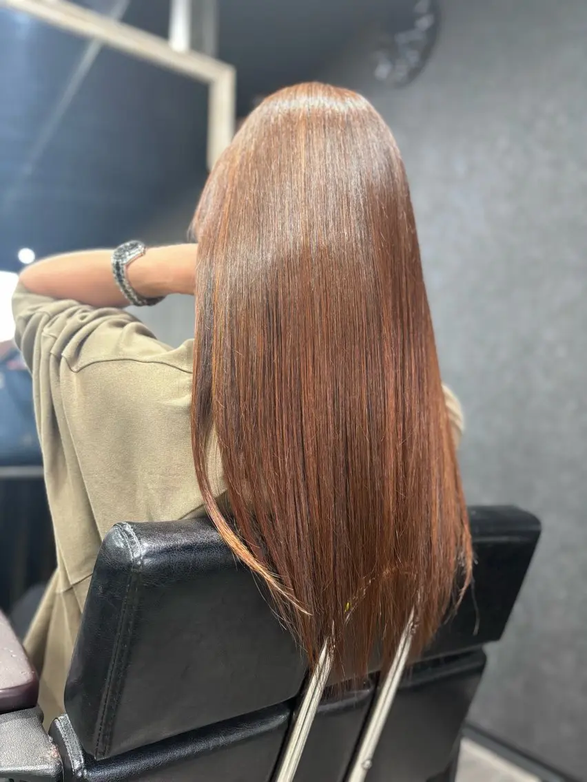 ロング 髪質改善 トリートメント ヘアカラー トリートメント 安田 恵のヘアスタイル