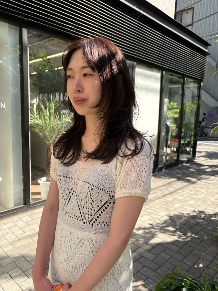 ロング カラー カット ヘアカラー eri kinjoのヘアスタイル