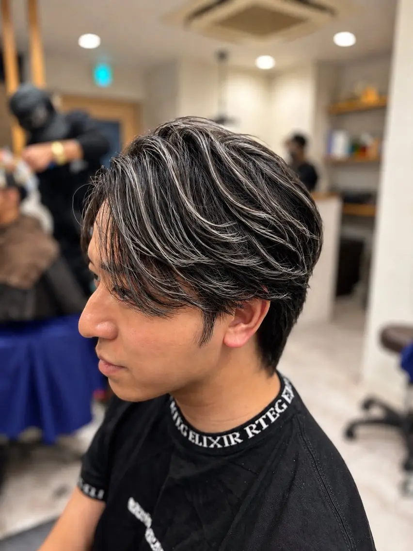 メンズ カット ヘアカラー メンズサロン リョウタのヘアスタイル