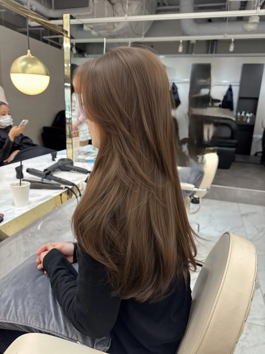 セミロング カラー ヘアアレンジ 韓国風ヘア レイヤーカット 小顔カット カット ヘアカラー トリートメント ヘアセット 髪質改善特化 🫧松野力也のヘアスタイル