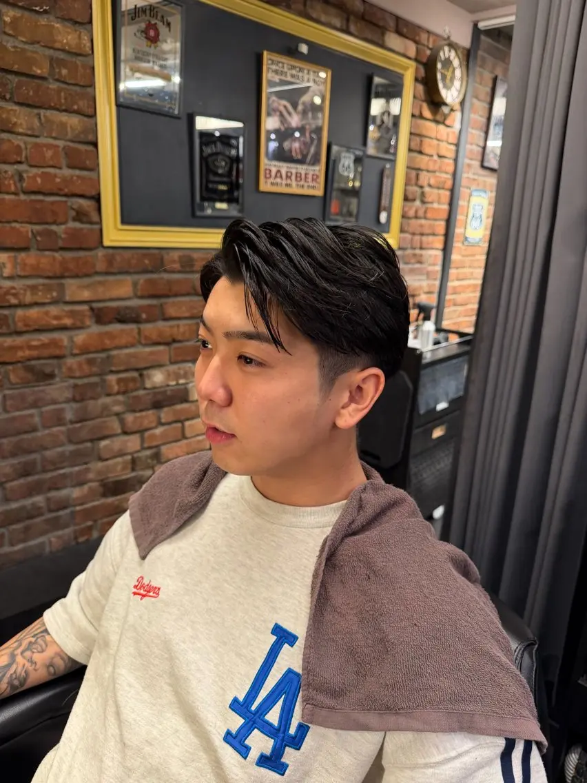 メンズ 七三 加藤 大輝のヘアスタイル