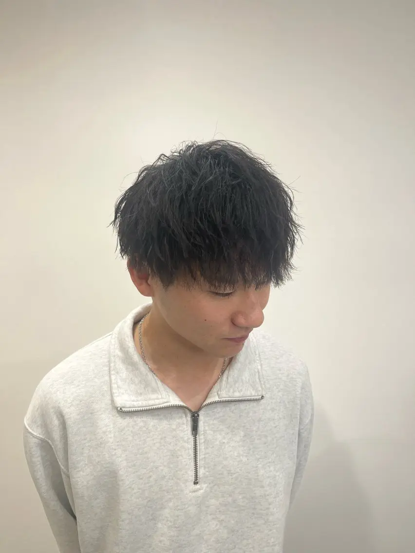 ショート パーマ メンズ メンズパーマ ツイストスパイラルパーマ スパイラルパーマ カット パーマ 【メンズ特化】金沢 /片町　髙木　功基のヘアスタイル