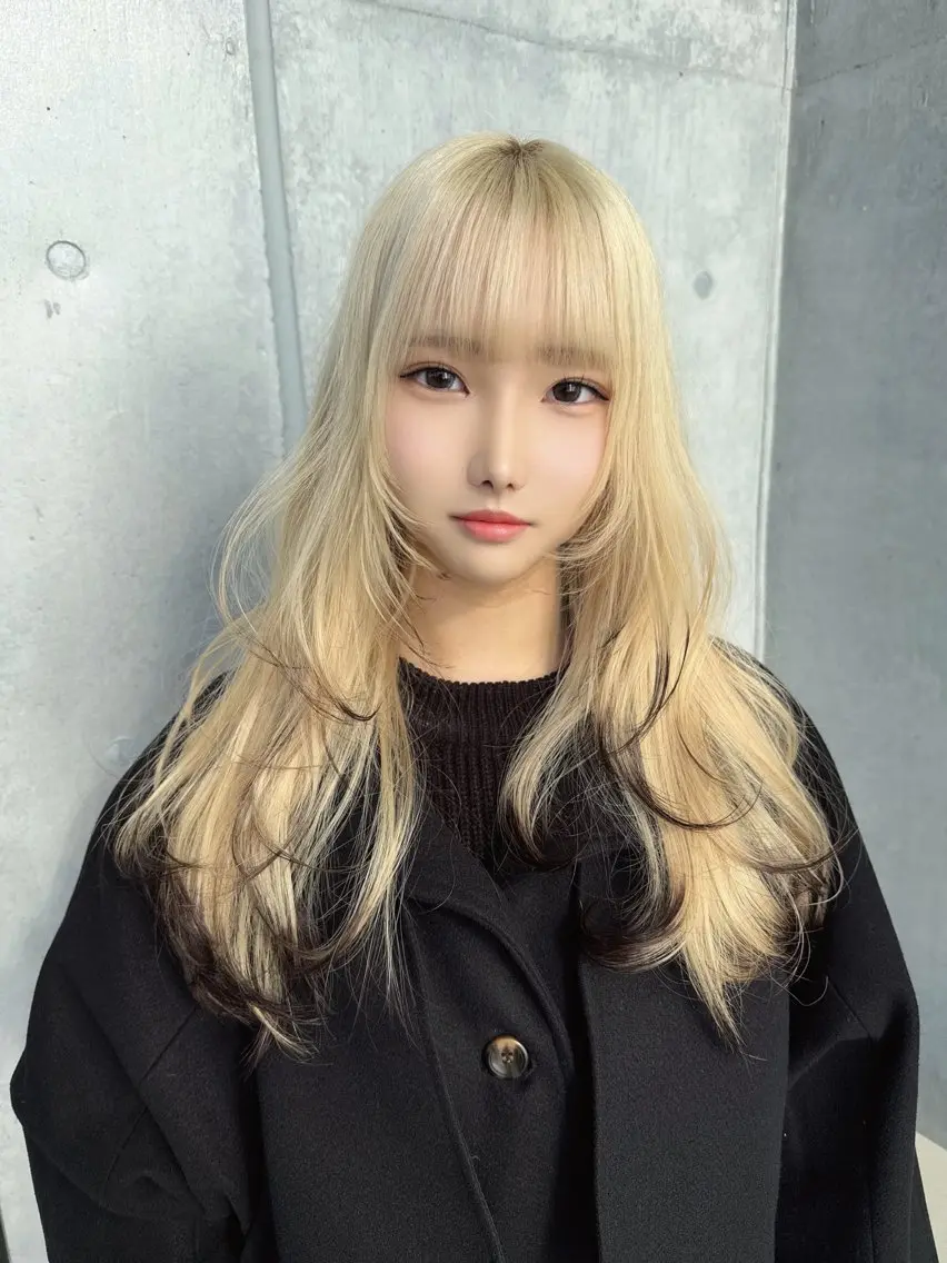 ロング カラー デザインカラーウルフ 宙也のヘアスタイル
