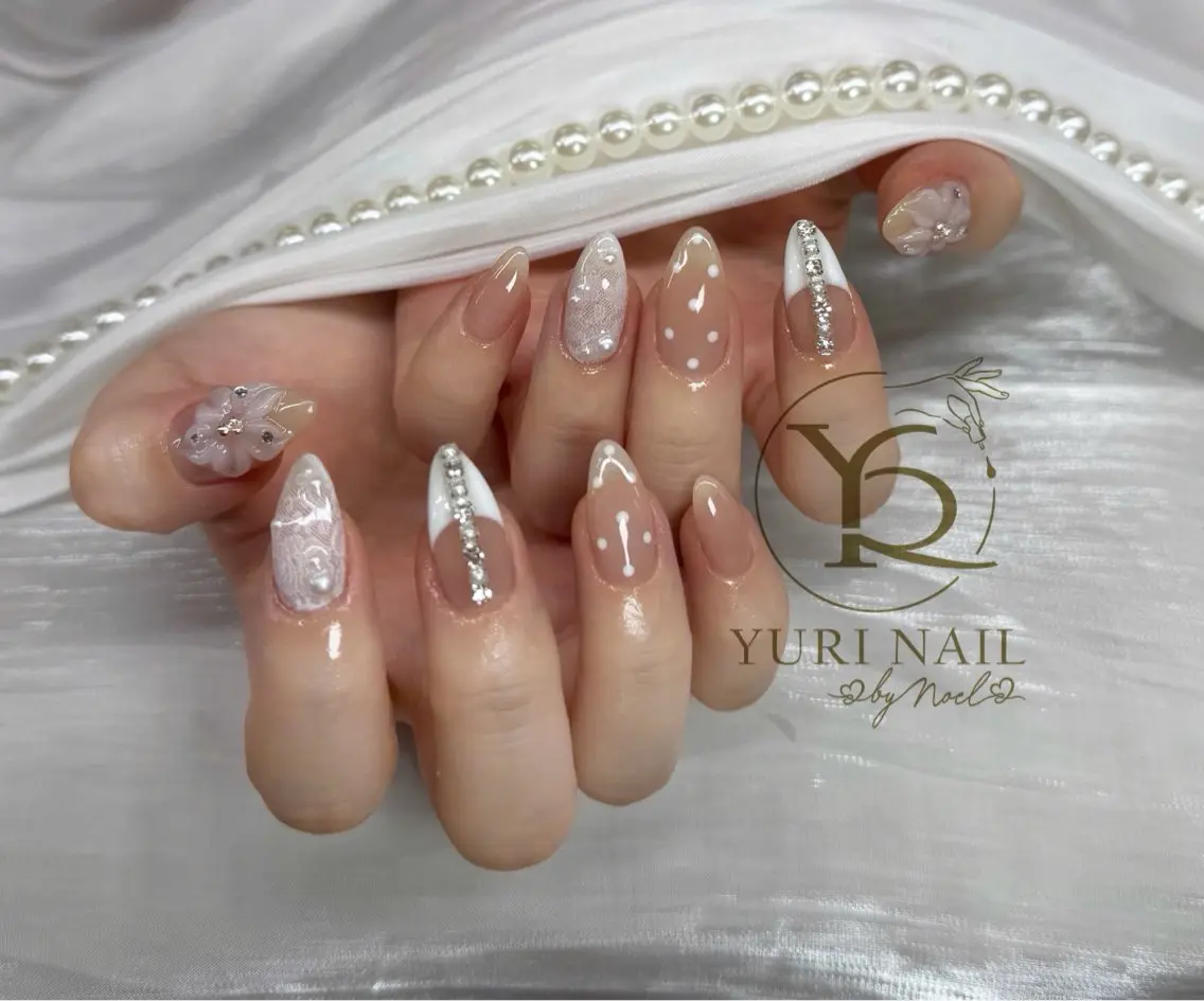 ネイル チークネイル フットネイル フレンチネイル グラデーション キラキラネイル ハンドネイル フットネイル ハンドケア YURI Nail Funabashiのネイルデザイン