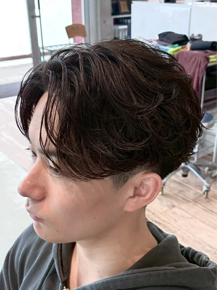ショート パーマ メンズ カット パーマ fifth/メンズ/ シャドウパーマ/せなのヘアスタイル