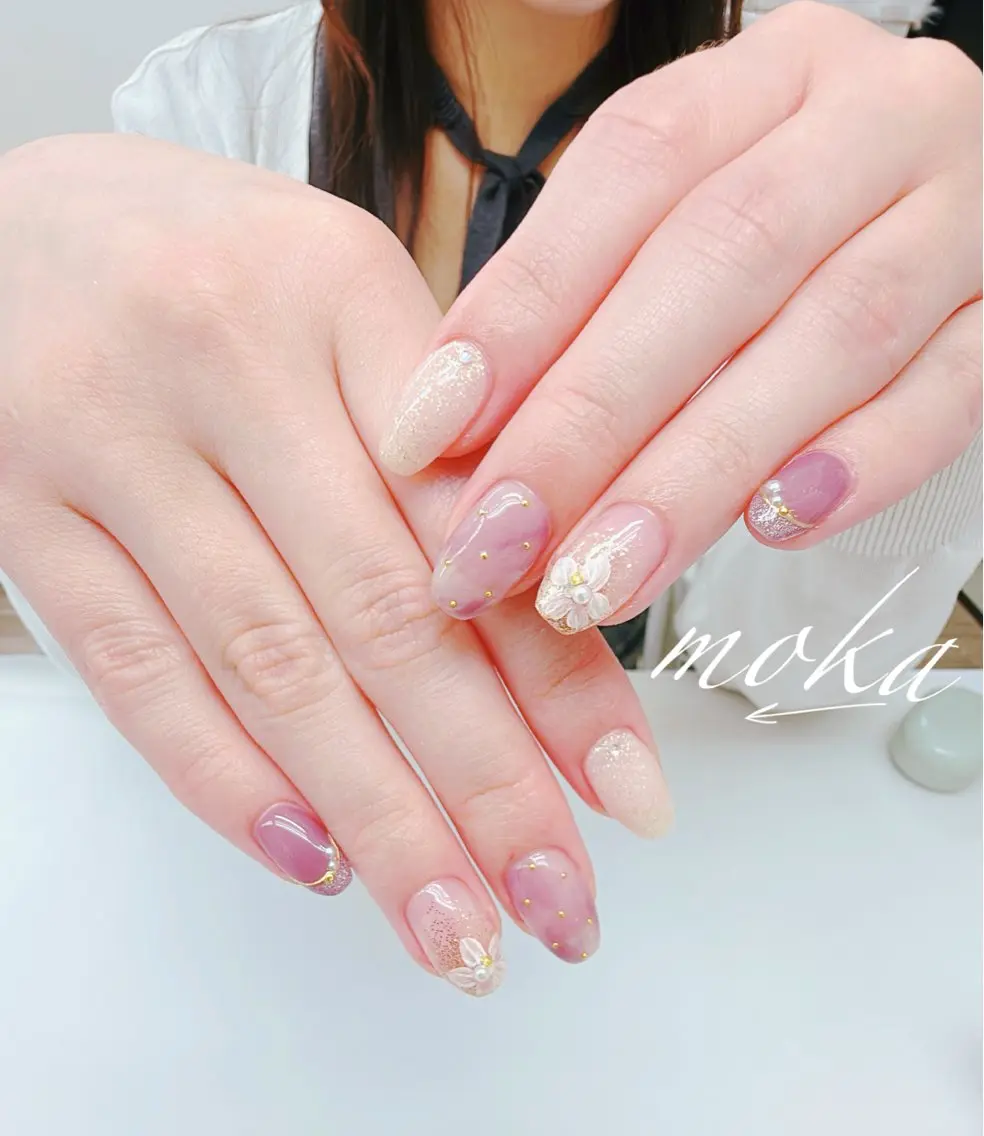 ネイル ハンドネイル ハンドケア 胡蝶蘭レディースサロ ンNailMOKAのネイルデザイン