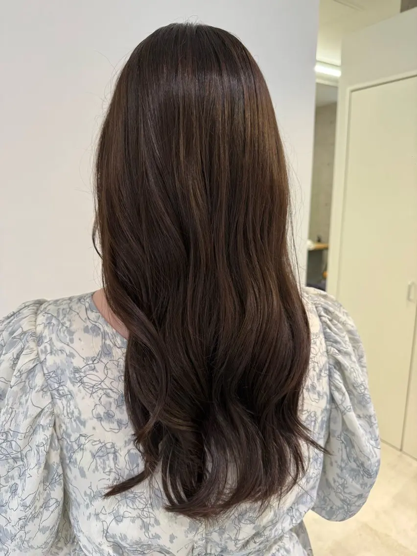 ロング カラー カット ヘアカラー ⚡️メンズ高支持⚡️ 知念夢華のヘアスタイル