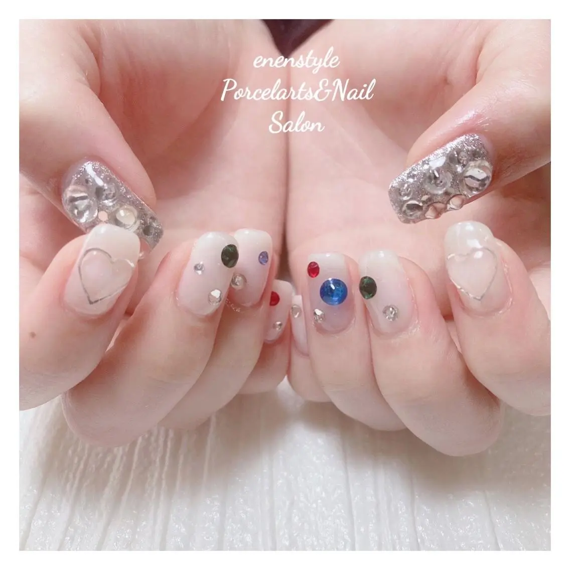 ミディアム ネイル 🐾enen style 🐾のネイルデザイン