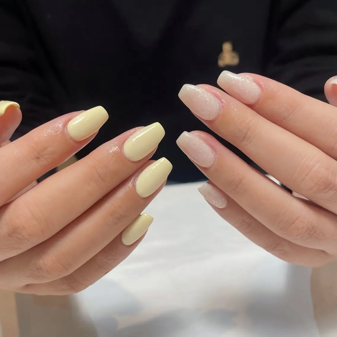 ネイル グラデーション ラメ(グリッター) ラメグラデーション ワンカラーネイル シンプルネイル ハンドネイル MARU NAIL Izumiのネイルデザイン